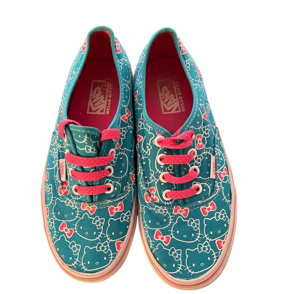 HELLO KITTY x VANS sneakers women’s 6.5 pink blue - Picture 1 of 7